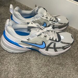 Nike White and Blue Athletic Shoes